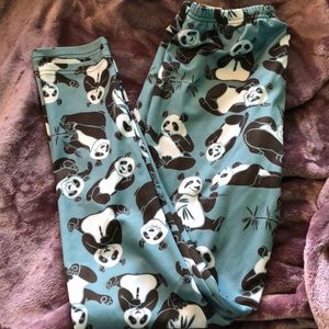 Polyester Panda Print Leggings